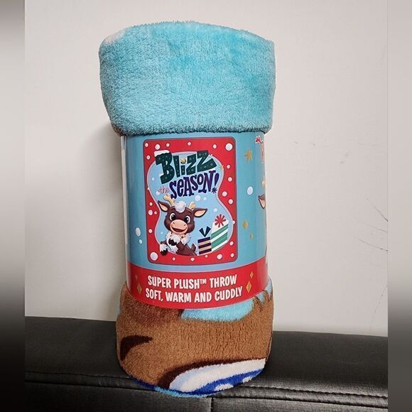 Nwt Reindeer in Here Blizz the Season Micro Throw - Picture 3 of 7
